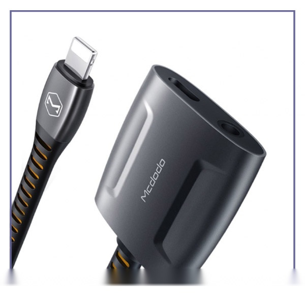 مبدل لایتنینگ به لایتنینگ و جک 3.5mm مکدودو Mcdodo Dual Port Lightning To Lightning+jack 3.5mm CA-6340جدید