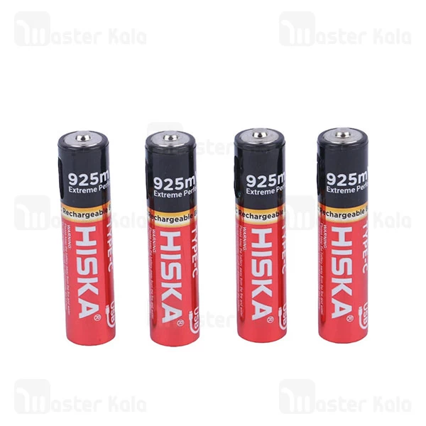 پک 4 تایی باتری نیم قلمی شارژی هیسکا Hiska H16-AAA4جدید