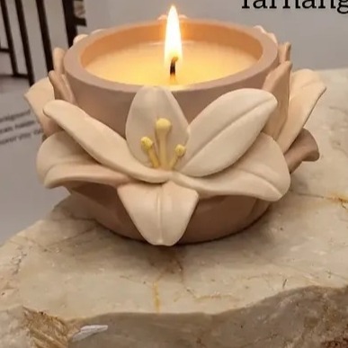 قالب سیلیکون شات شمع گل نیلوفر