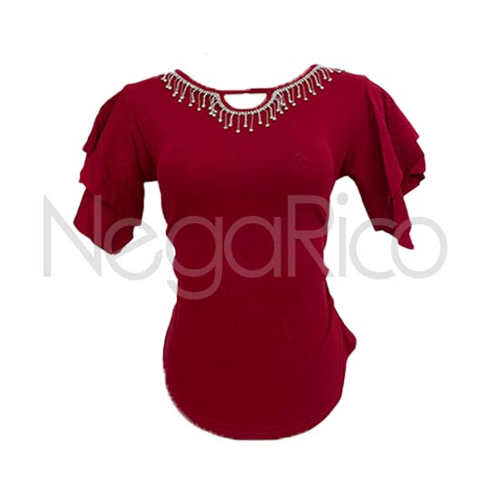 تیشرت مجلسی طرح یقه نگین