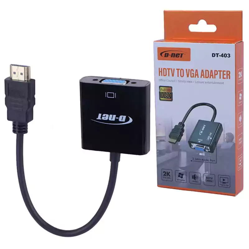 تبدیل HDMI TO VGA + Audio دی نت D-NET DT-403