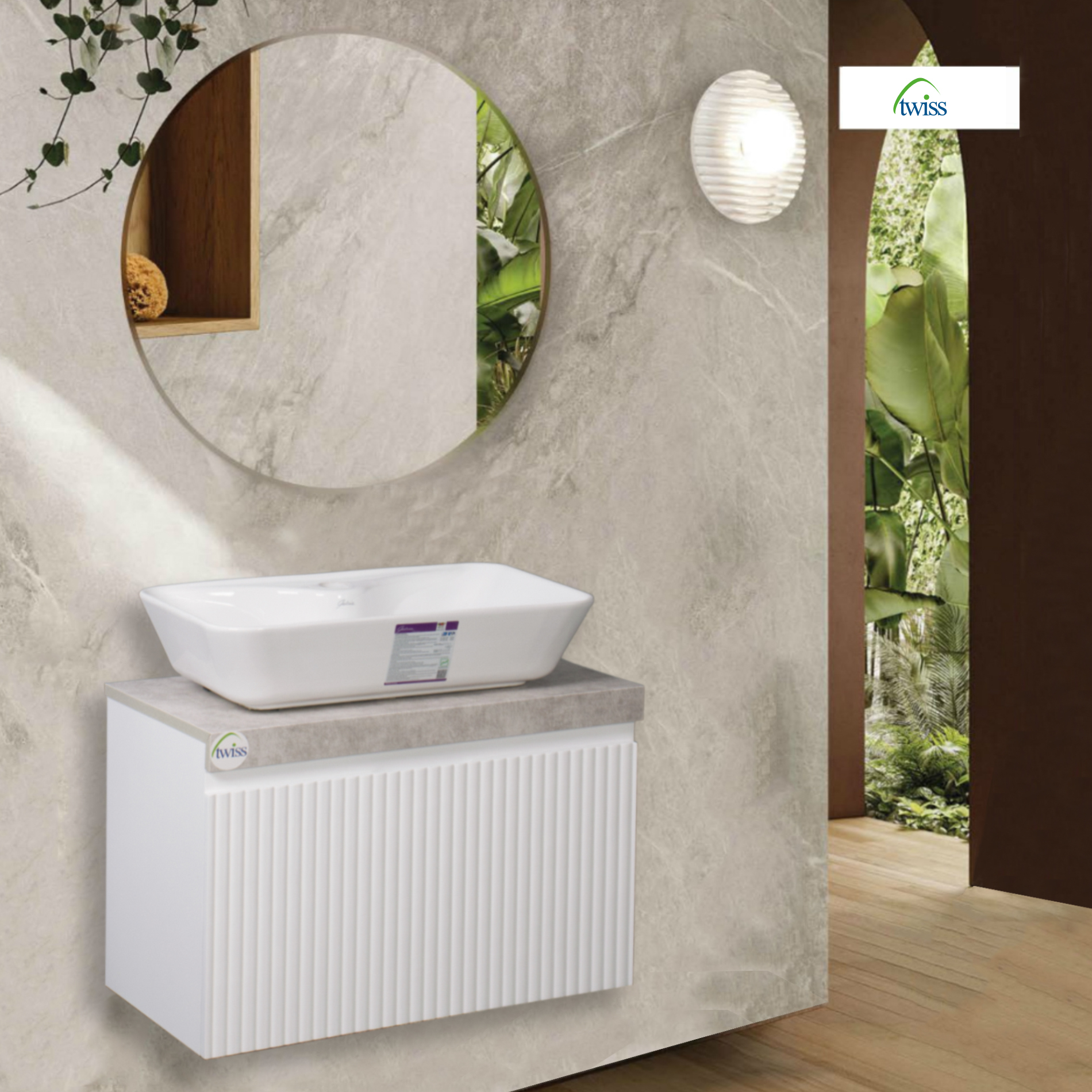 ست کابینت و روشویی توییس مدل tws 1032 FM به همراه آینهجدید
