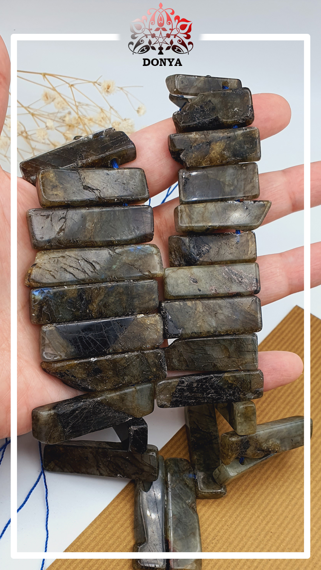 ریسه سنگ آویزی لابرادوریت
