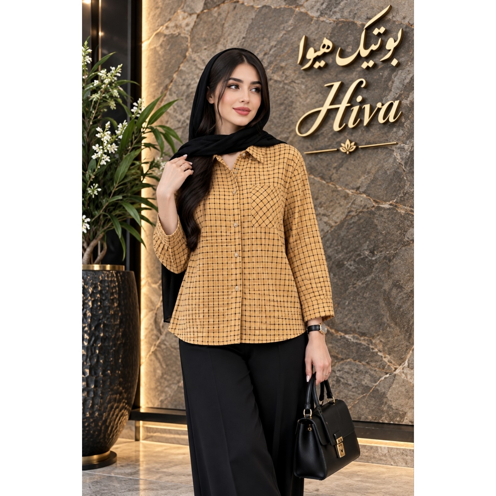 شومیز چهار خانه شیک وارداتی