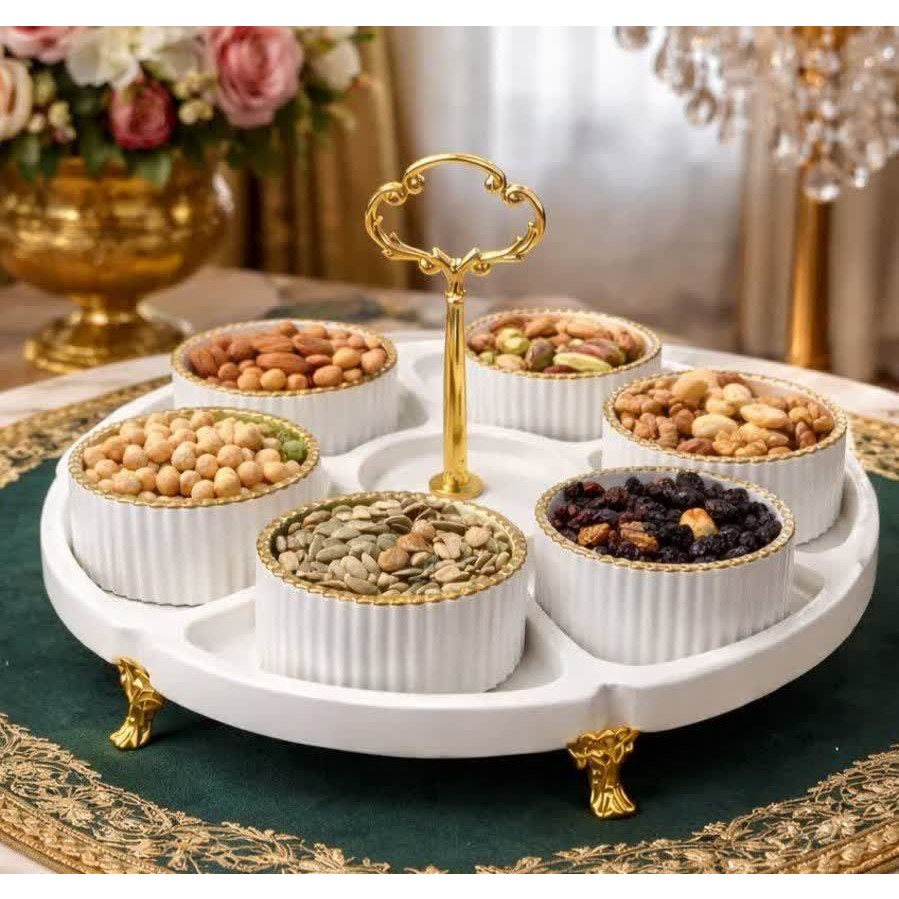 ست سنگ مصنوعی کامل آجیل خوری پایه دارجدید
