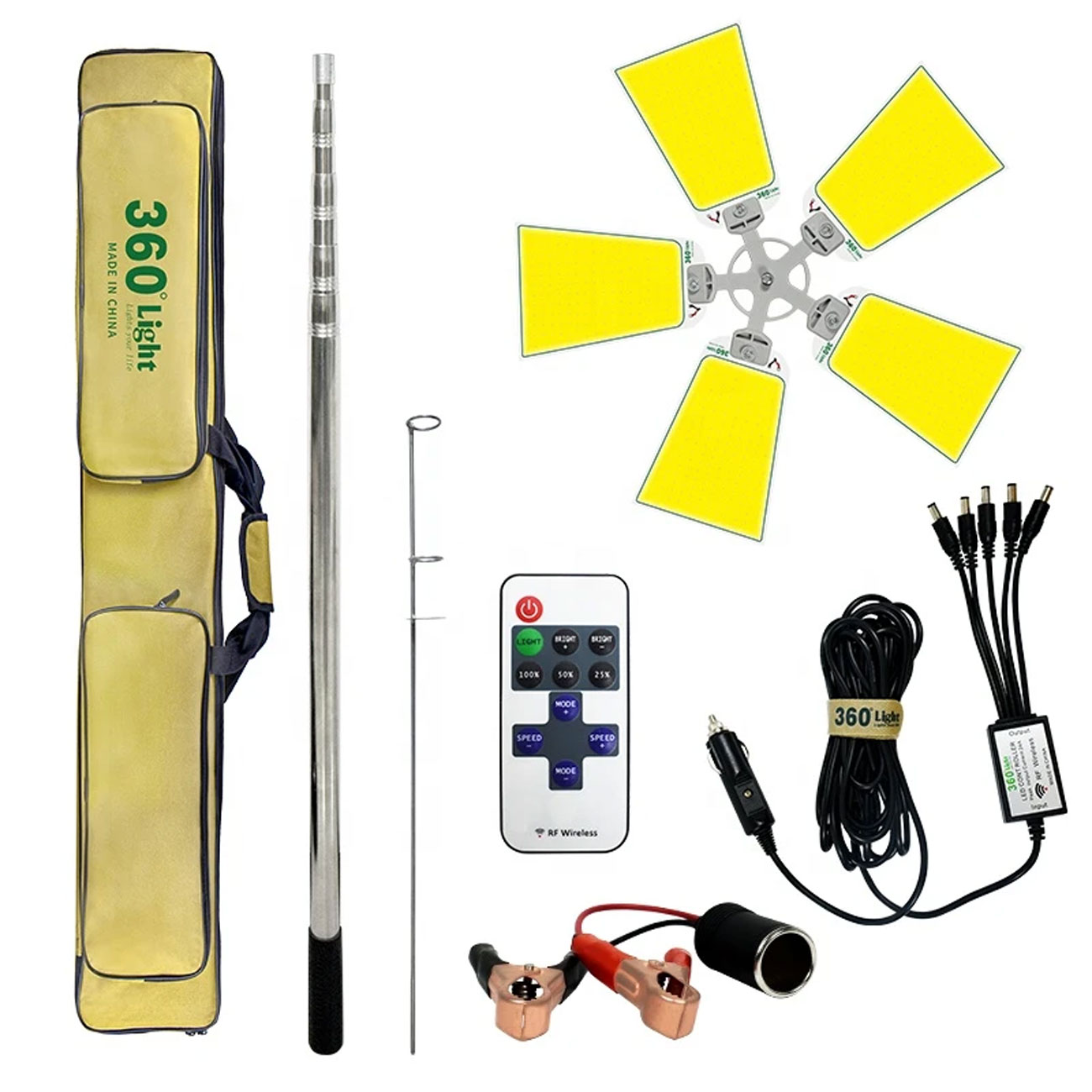 چراغ کمپینگ 360 لایت 360Light مدل FR-05 COB RF با پنج پنلجدید