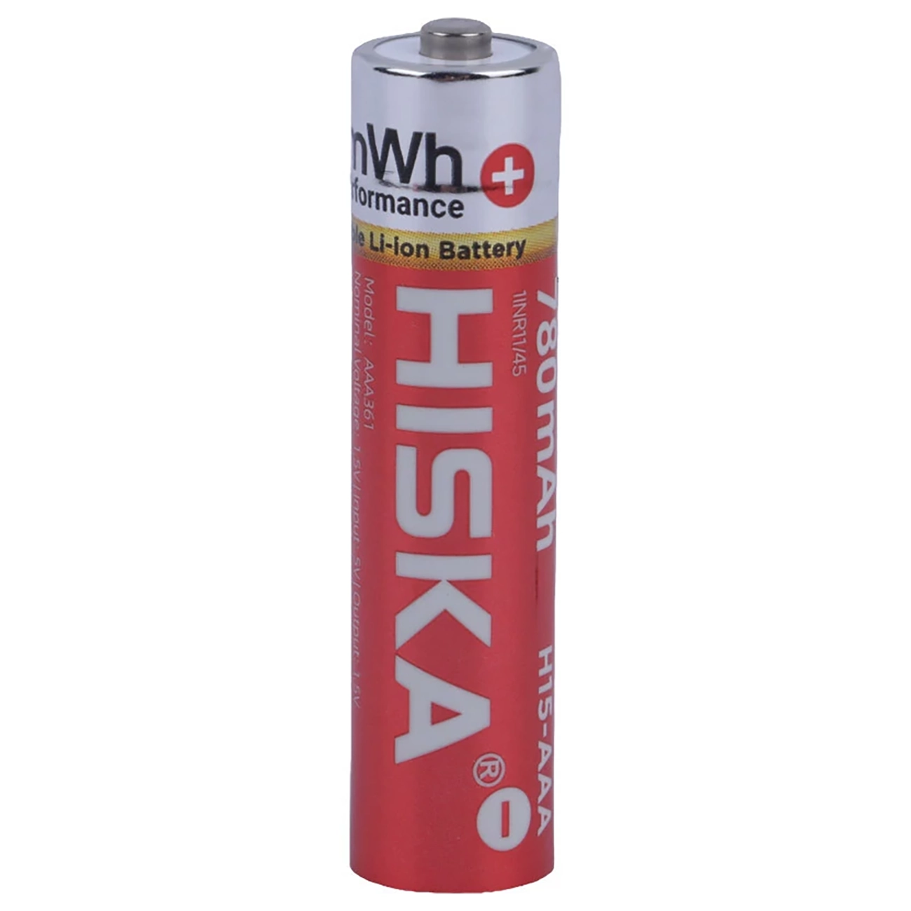 باتری نیم قلمی شارژی هیسکا HISKA مدل H15-AAA4 بسته 4 عددیجدید