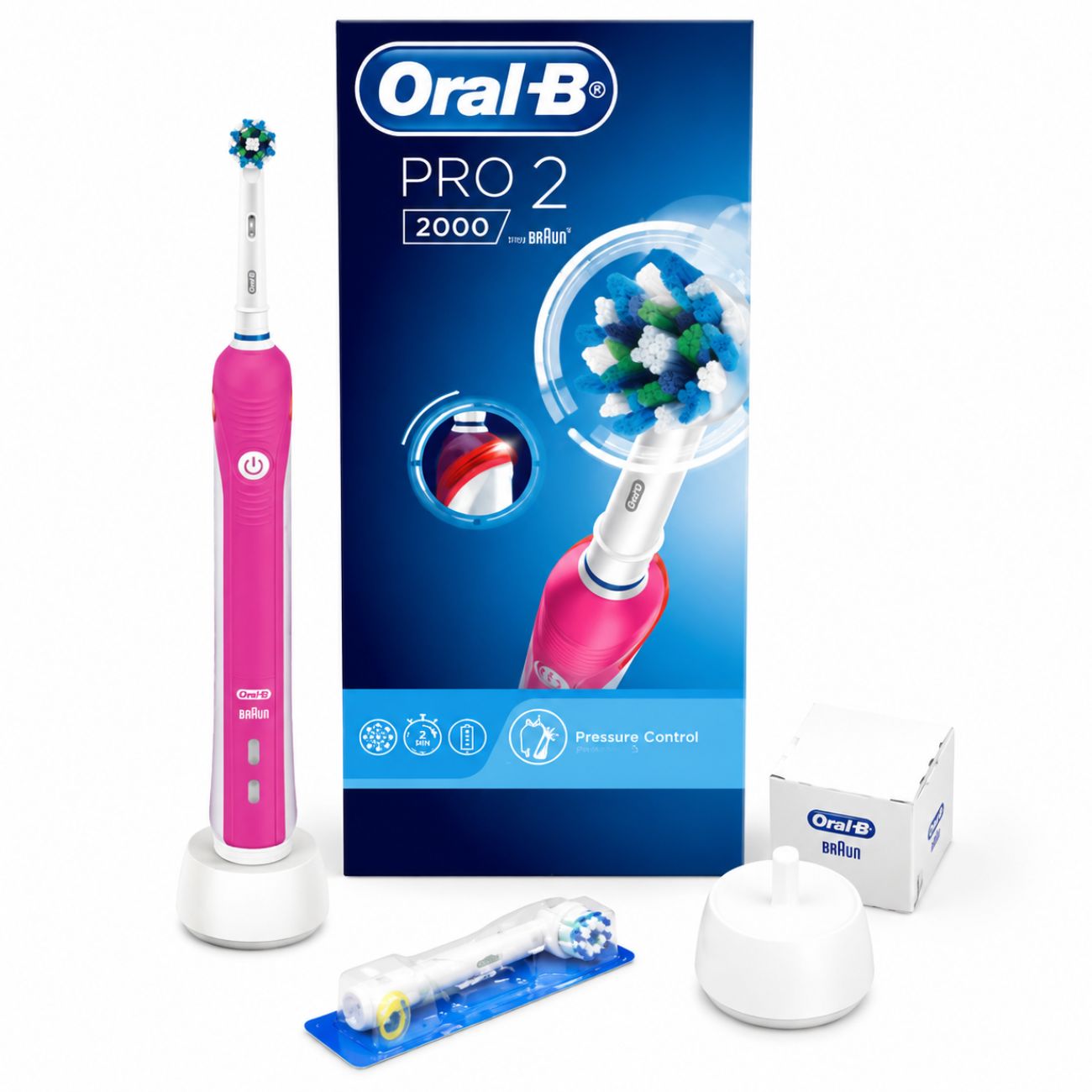 مسواک برقی اورال Oral-B بی سری Pro 2 مدل 2000 با کنترل فشارجدید
