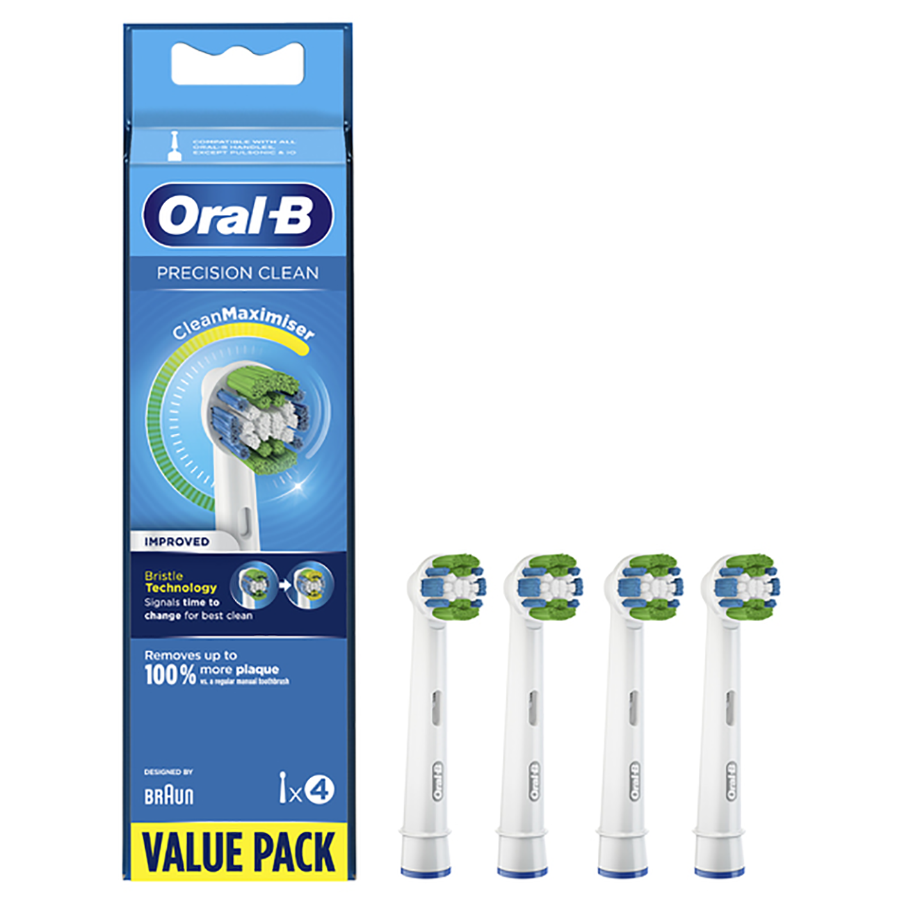 سری یدک مسواک برقی اورال-بی Oral-B مدل Precision Clean بسته 4 عددیجدید