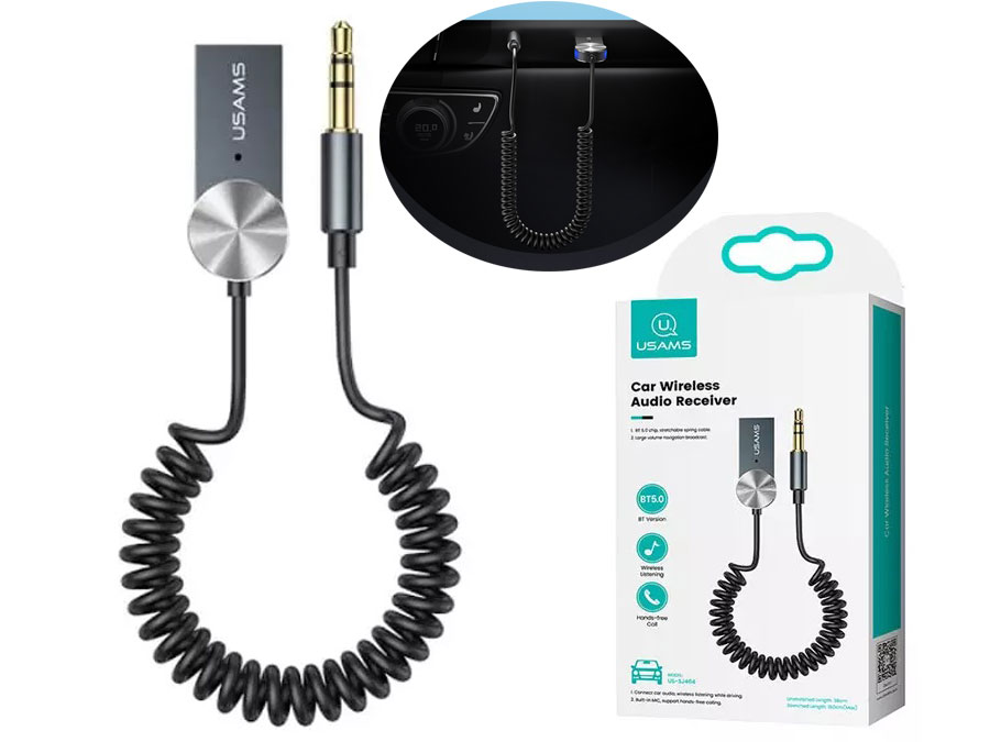 گیرنده بلوتوث داخل ماشین آی یو ایکس یوسامز Usams US-SJ464 Car Wireless Audio Receiverجدید