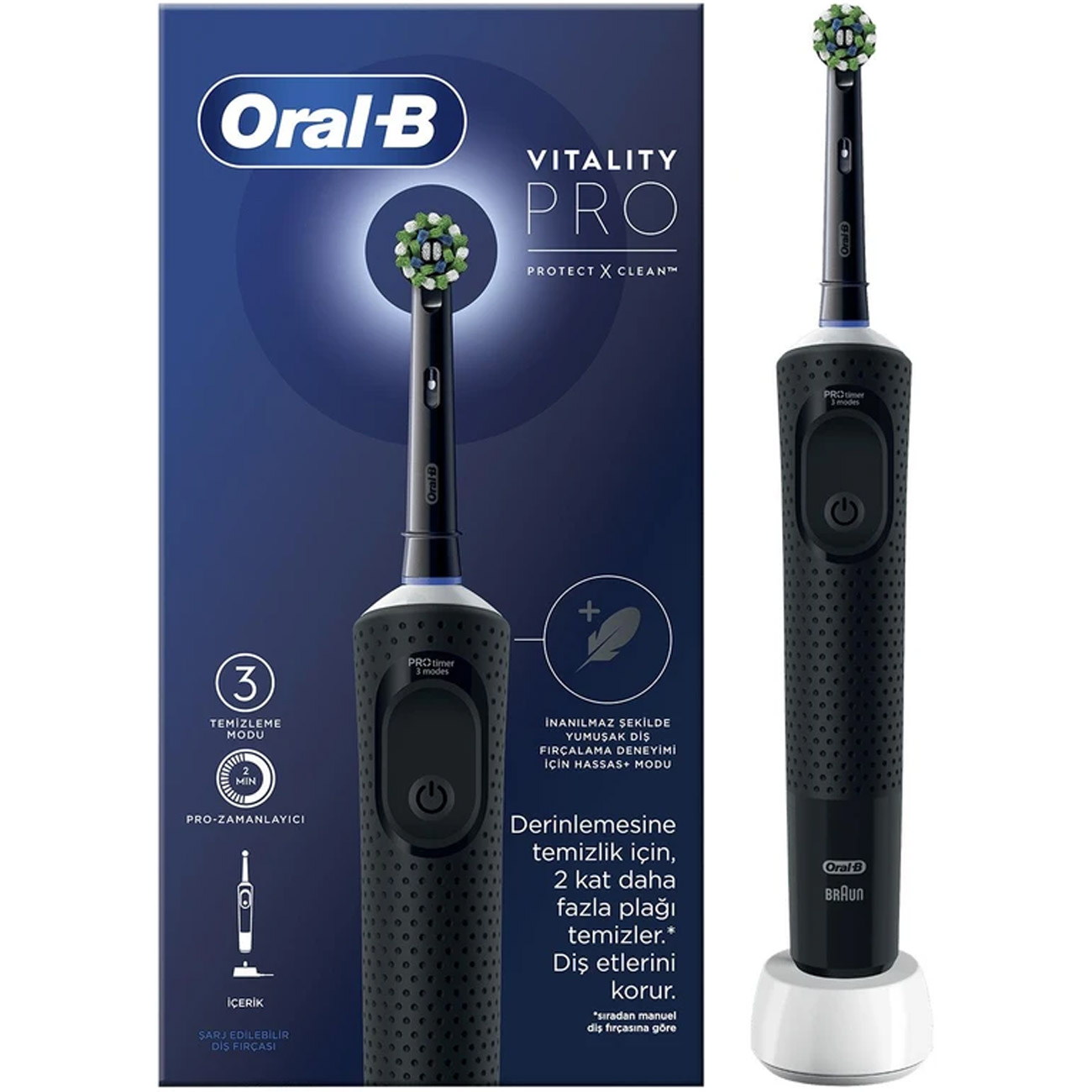 مسواک برقی اورال بی Oral-B مدل VITALITY PRO D103 با 3 حالت تمیزکنندگیجدید