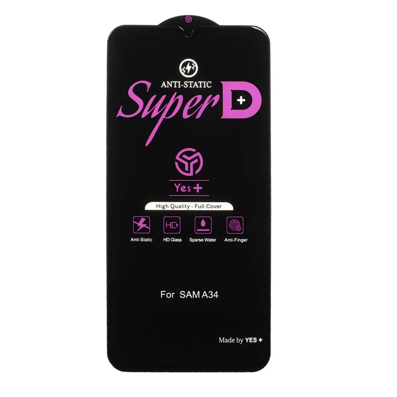 محافظ صفحه نمایش شیشه ای Super D Anti Static Yes Plus مدل Samsung Galaxy A34جدید