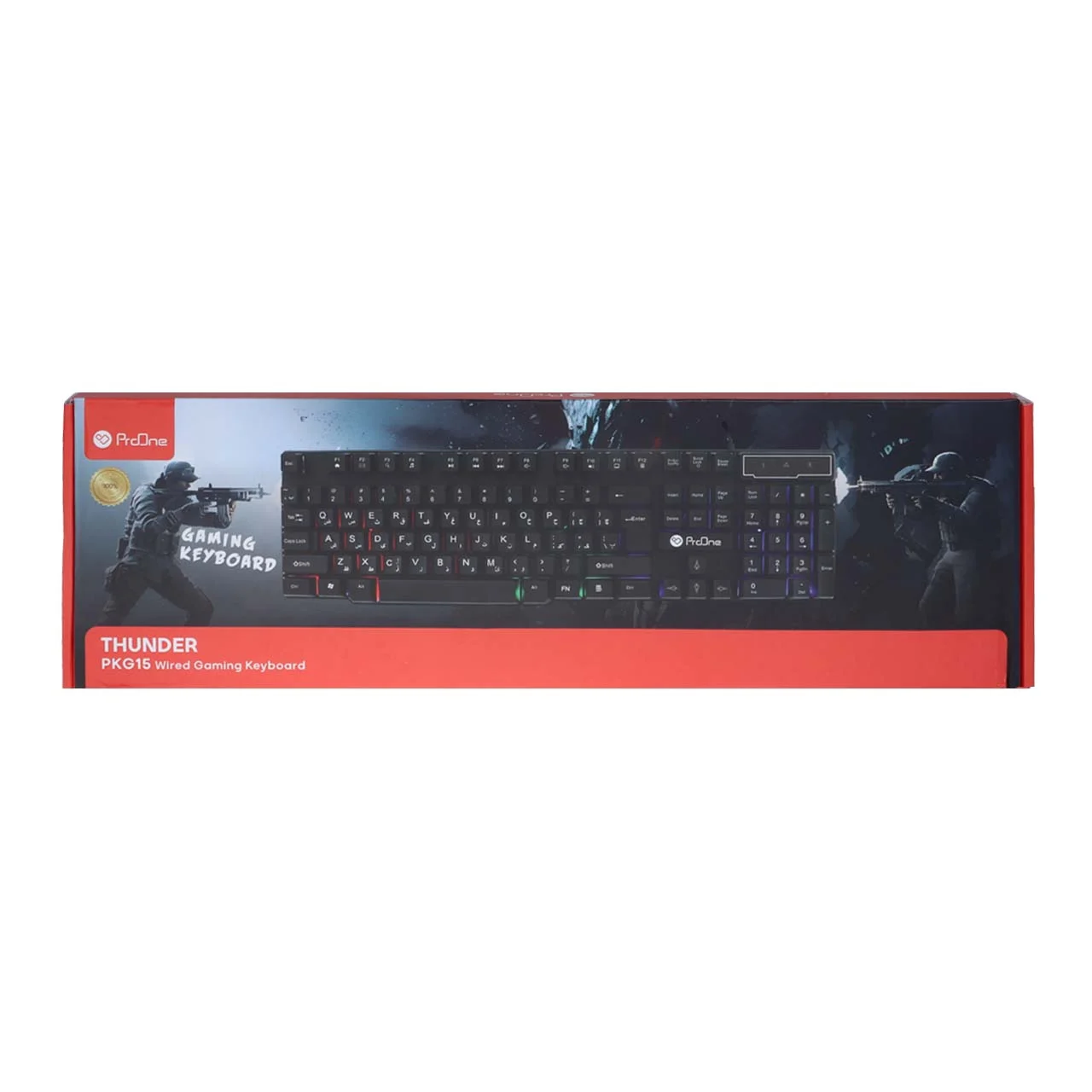 کیبورد باسیم گیمینگ ProOne مدل Thunder PKG15