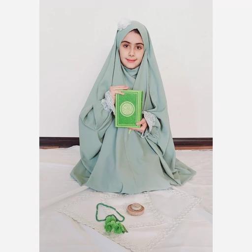 ست جشن تکلیف چادر دخترانه چادر نماز ست عبادت چادر سبز ست کامل جشن تکلیف جدید