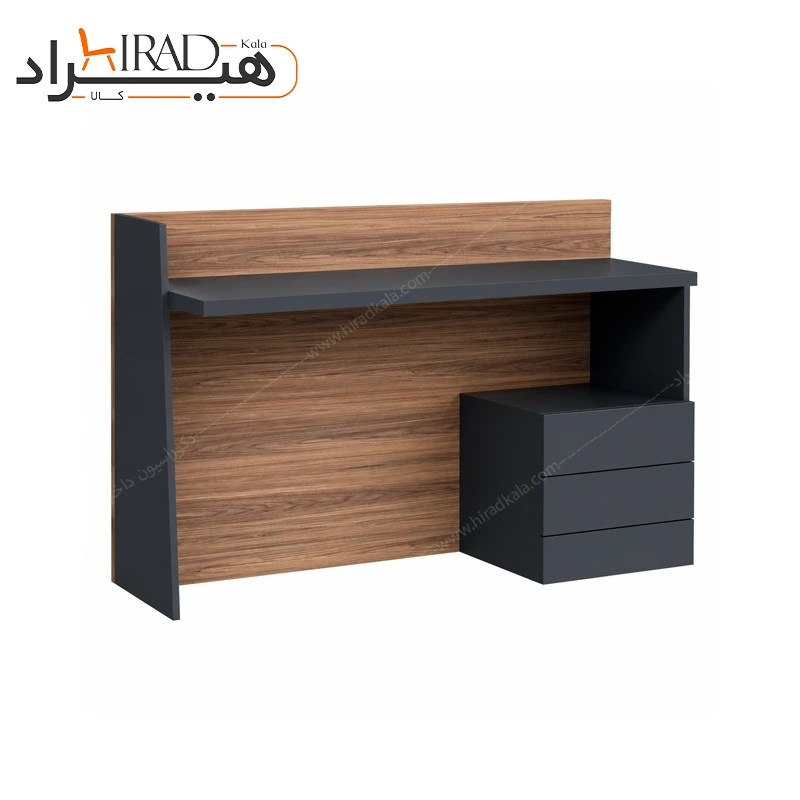 میز کانتر پذیرش سه کشو با تابلوی بلند هیراد مدل C115