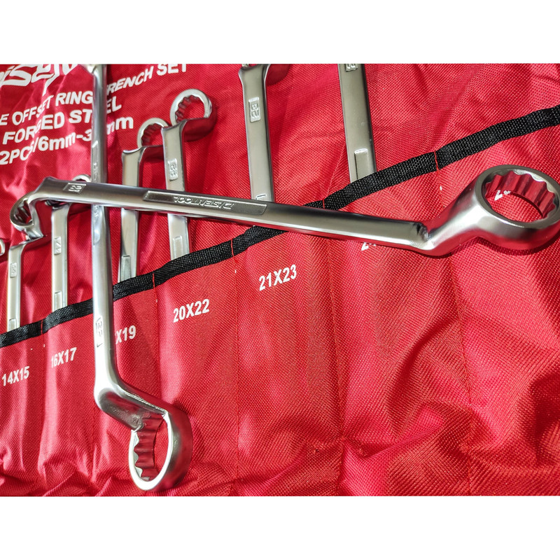 آچار دو سر رینگی دیزاین تولز مدل DROP FORGET STEEL - 12 PCS مجموعه 12 عددیجدید