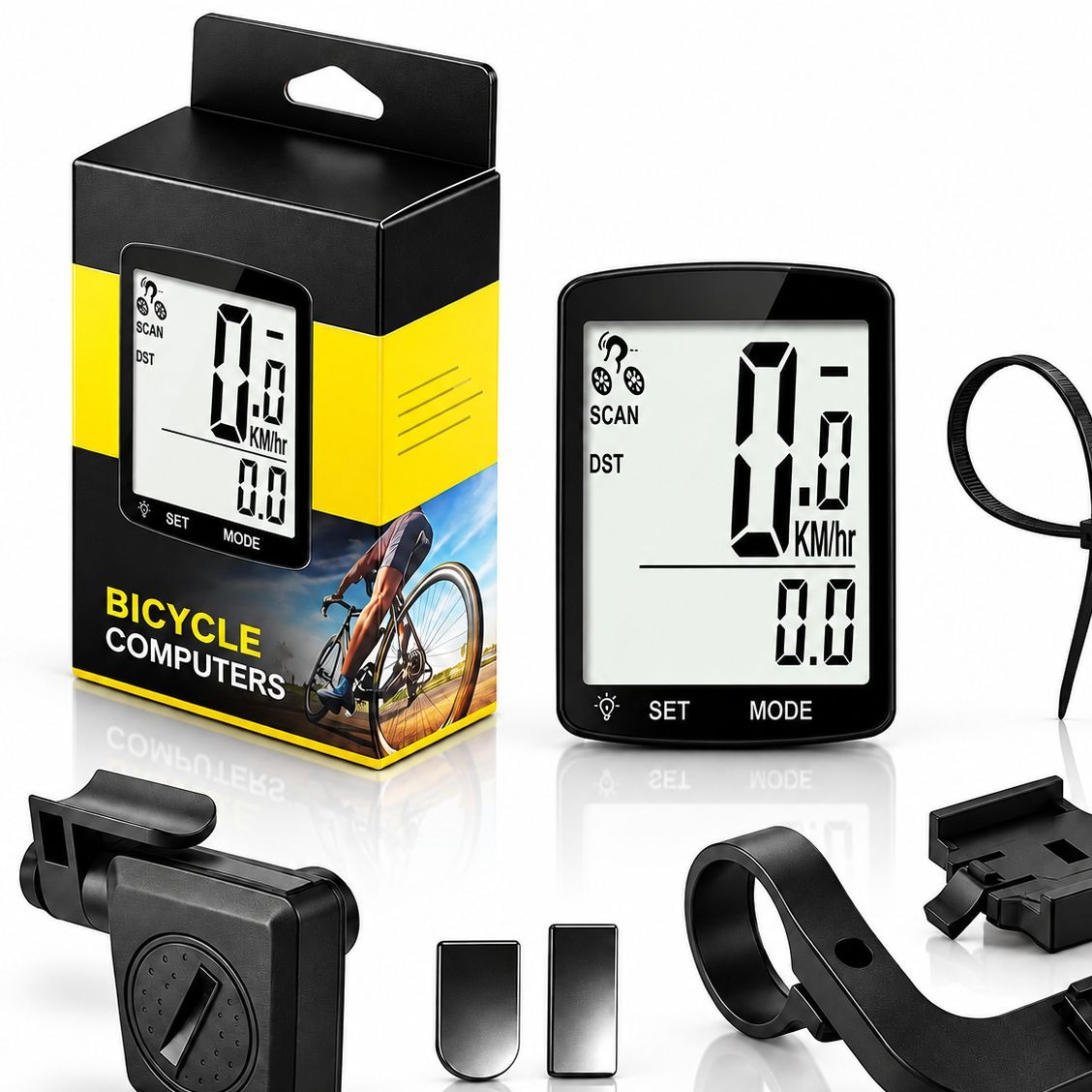کامپیوتر دوچرخه وایرلس Bicycle Computer کیلومترشمار بیسیم حرفهای برای ثبت عملکرد رکابزنی