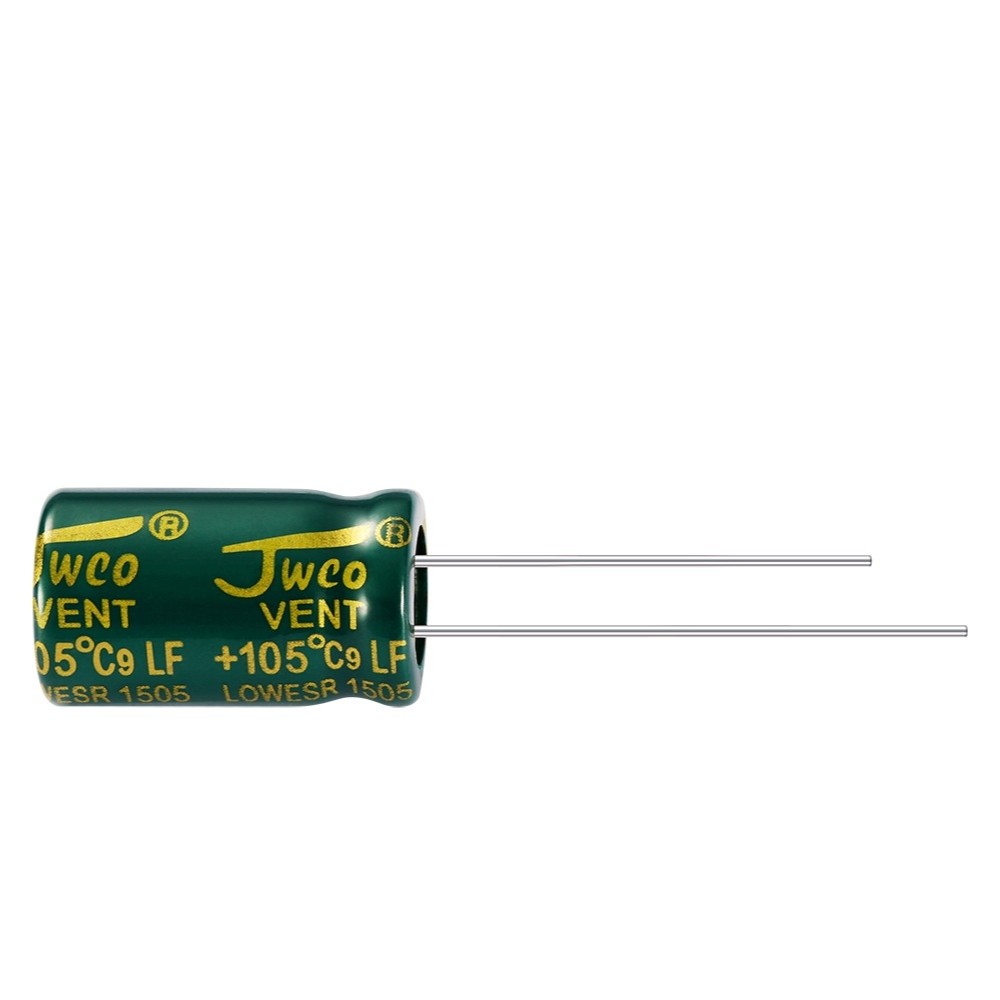 خازن الکترولیت سبز 100uF 100v برند JWCO | بسته 10 عددی