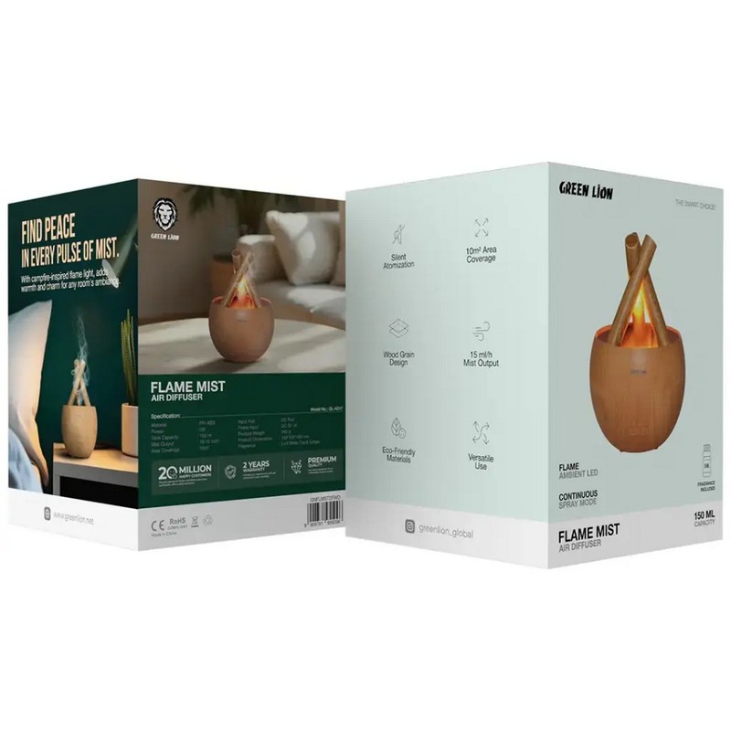 خوشبوکننده هوا گرین لاین مدل GNFLMSTDF رایحه زنجبیل و چای سفید 340 گرمجدید