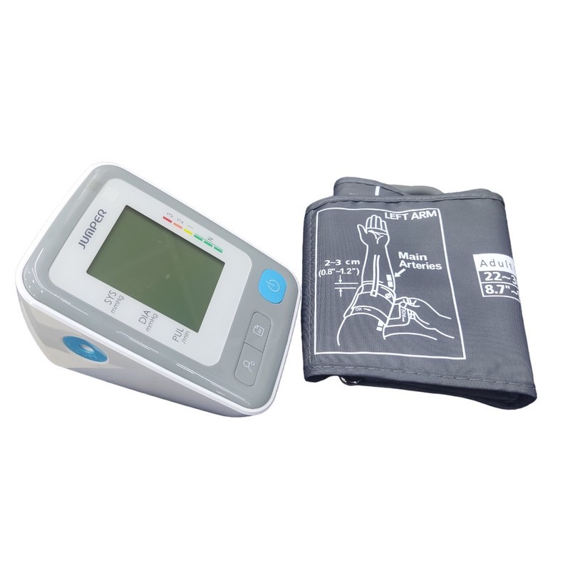 فشارسنج بازویی دیجیتال جامپر مدل JPD-HA300 با نمایشگر LCD، اندازه گیری فشار خون و ضربان قلب، هشدار آریتمی، حافظه دو ن...