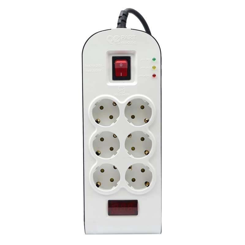 محافظ ولتاژ پارت الکتریک مدل شش خانه کد P8796جدید