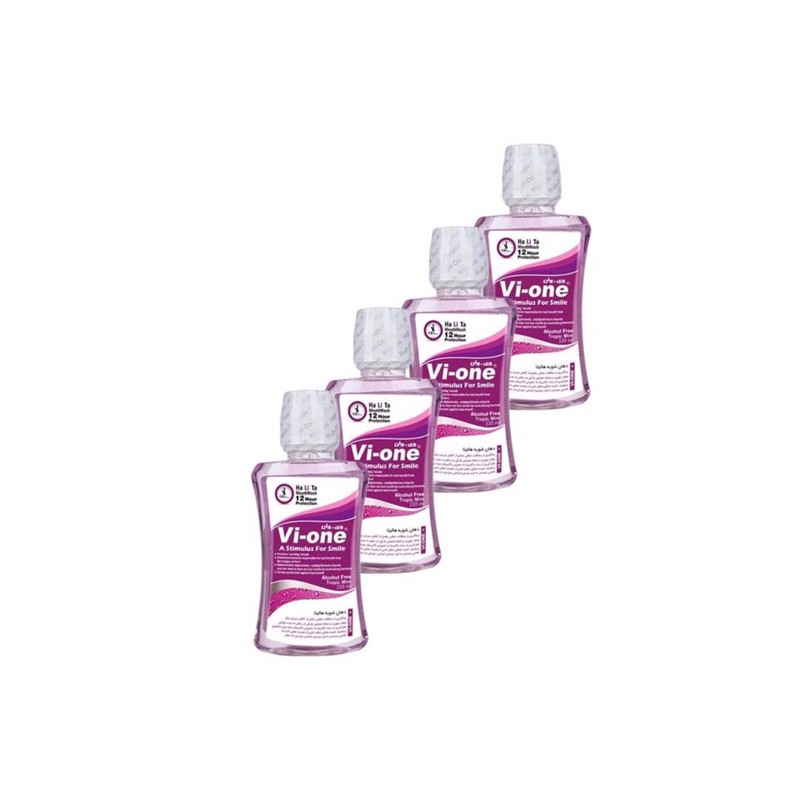 دهان شویه وی وان مدل Tropic mintt حجم 330 میلی لیتر مجموعه 4 عددیجدید