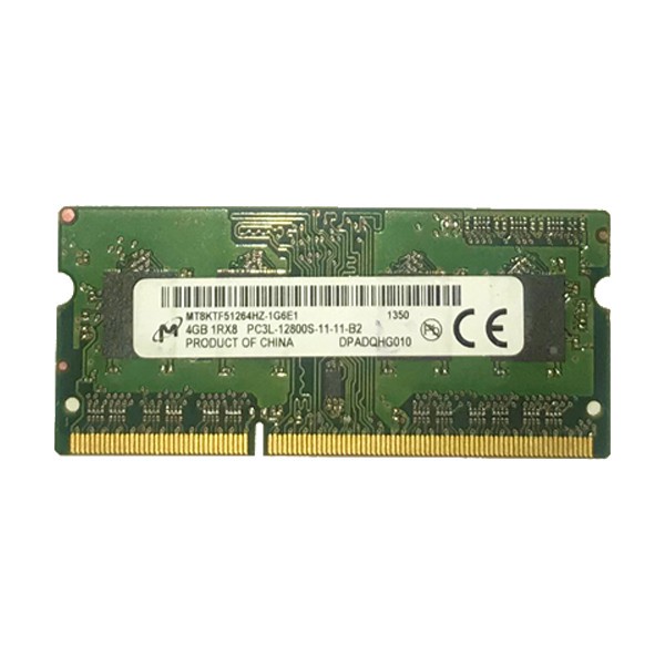 رم لپ تاپ DDR3L تک کاناله 1600 مگاهرتز میکرون مدل MT8K ظرفیت 4 گیگابایتجدید