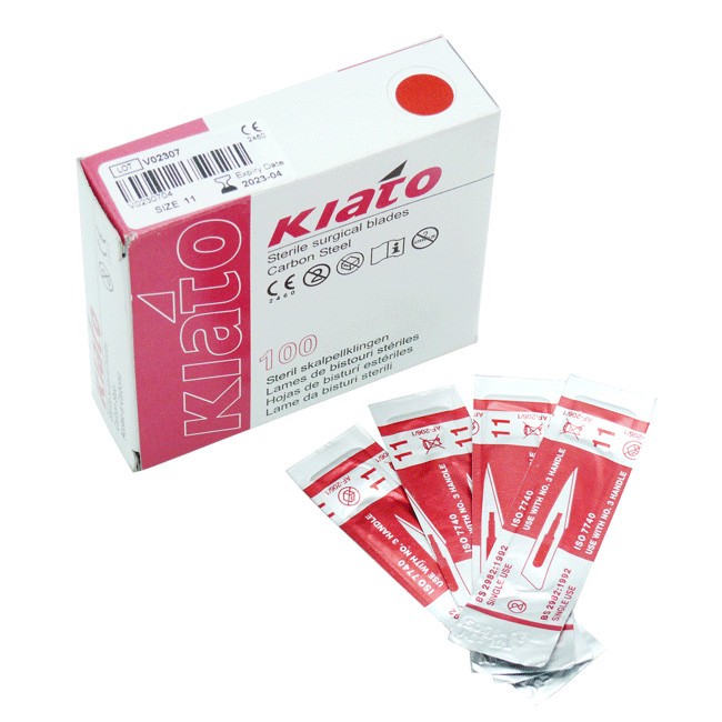 تیغ استریل کیاتو مدل 01 سایز 11 بسته 100 عددیجدید