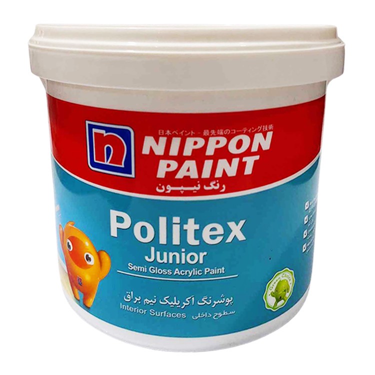 رنگ اکریلیک نیمه براق نیپون مدل politex وزن 4 کیلوگرم