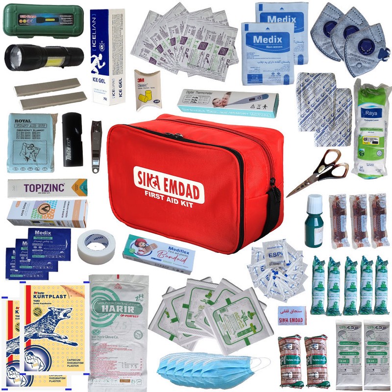 کیف کمکهای اولیه سینا امداد مدل AB001 مجموعه 82 عددیجدید