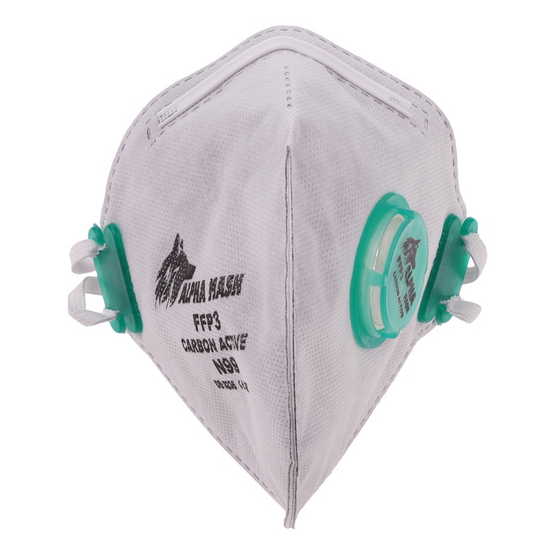 ماسک تنفسی آلفا ماسک 7 لایه کد N99 CARBON ACTIVE بسته 12 عددیجدید