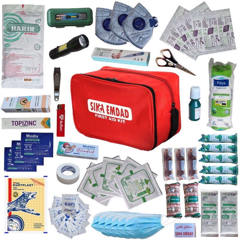 کیف کمکهای اولیه سینا امداد مدل A001R مجموعه 70 عددیجدید
