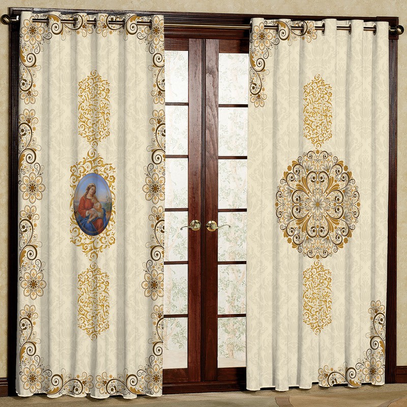 پرده مدل طرحدار مخمل پانچی کد 1809a سایز 200x140 سانتی مترجدید