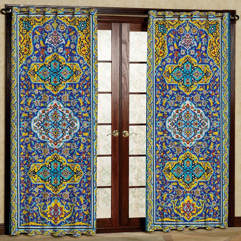 پرده مدل سنتی چاپی مخمل پانچی کد 1391 سایز 200x140 سانتی مترجدید