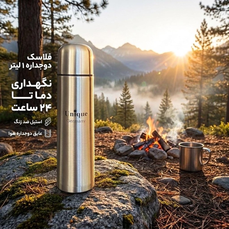 فلاسک مدل دوجداره گنجایش 1 لیترجدید
