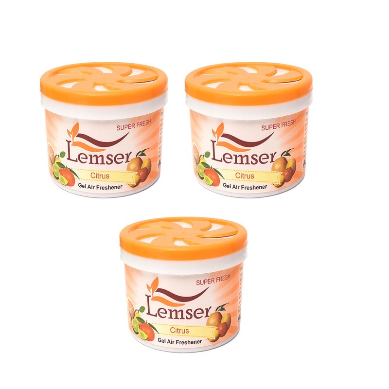 ژل خوشبو کننده هوا لمسر مدل citrus حجم 90 میلی لیتر بسته 3 عددیجدید