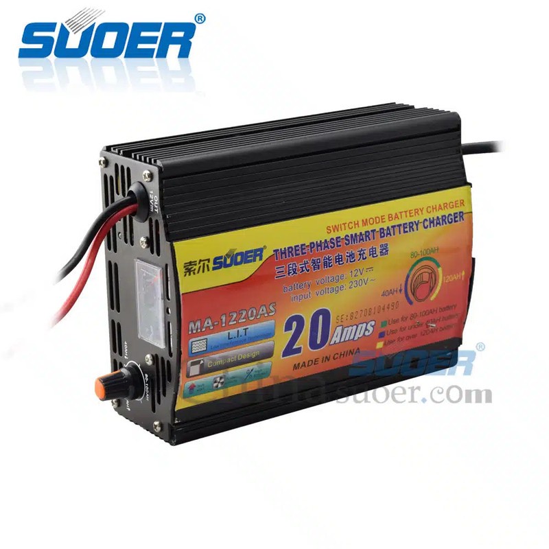 شارژر باتری خودرو سوئر 20 آمپر مدل MA-12V-20A-PROجدید