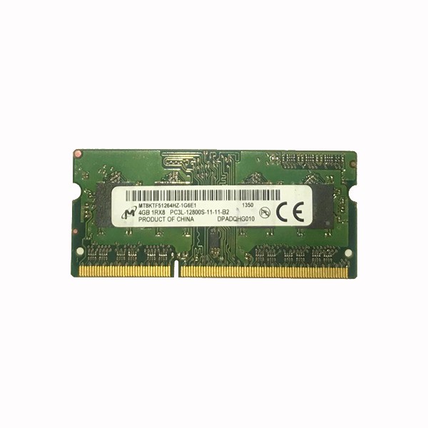رم لپ تاپ DDR3L تک کاناله 1600 مگاهرتز میکرون مدل MT8K ظرفیت 4 گیگابایتجدید