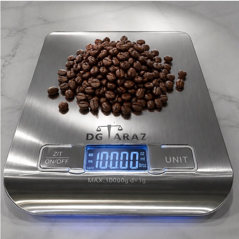 ترازو آشپزخانه دیجیتال مدل دیجی تراز 10kg-1 حداکثر ظرفیت قابل اندازه گیری 10 کیلوگرم با دقت اندازه گیری 1 گرمجدید
