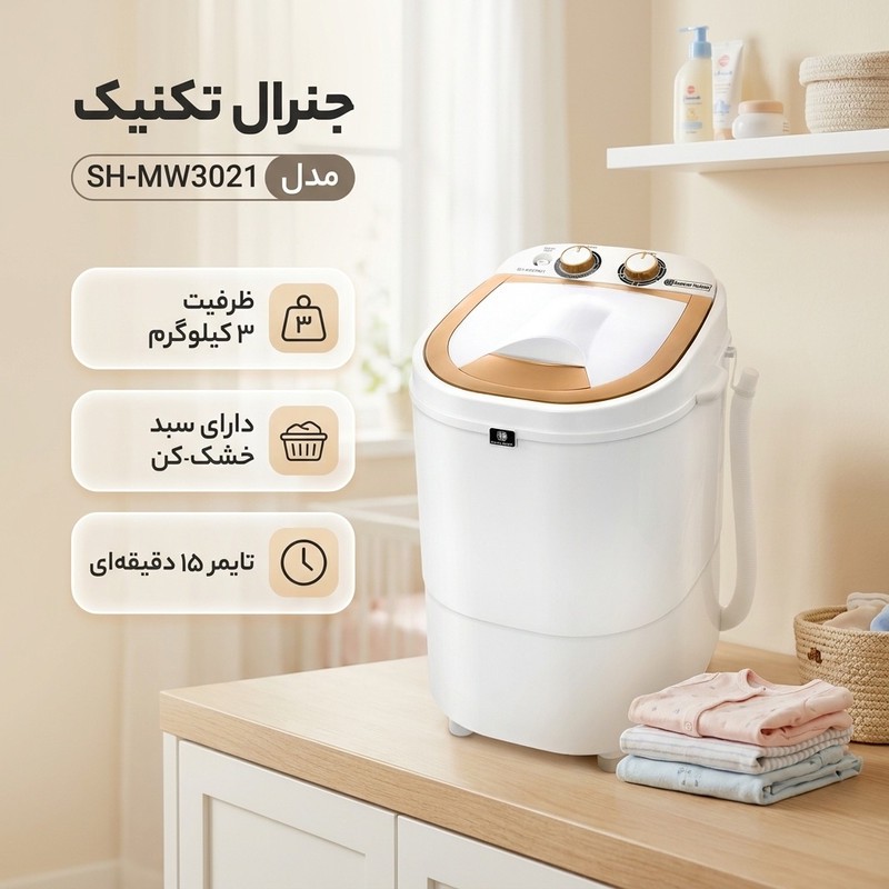 مینی واش جنرال تکنیک مدل SH-MW3021جدید