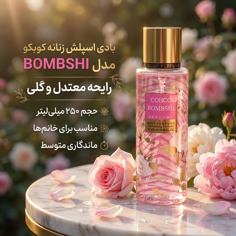 بادی اسپلش زنانه کوبکو مدل BOMBSHI حجم 250 میلی لیتر