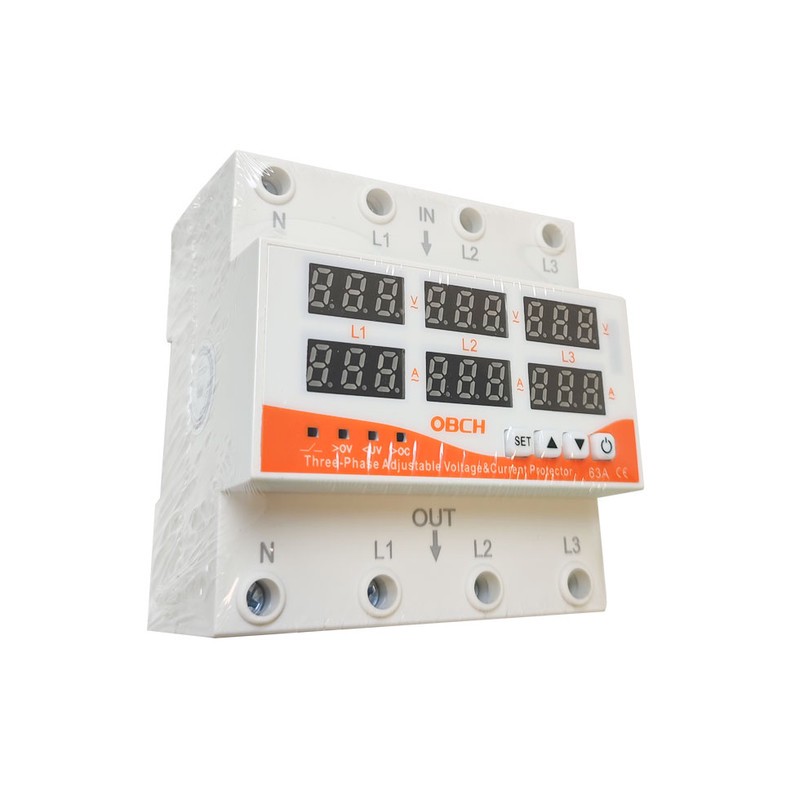 محافظ ولتاژ جریان مدل OBCH-63A سه فازجدید