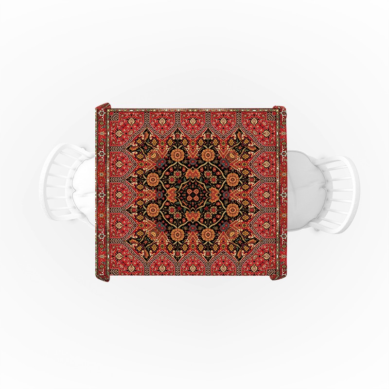 رومیزی رومیزی باز طرح مربع مدل سنتی مدرن کد 11093 سایز 140 140 سانتی مترجدید