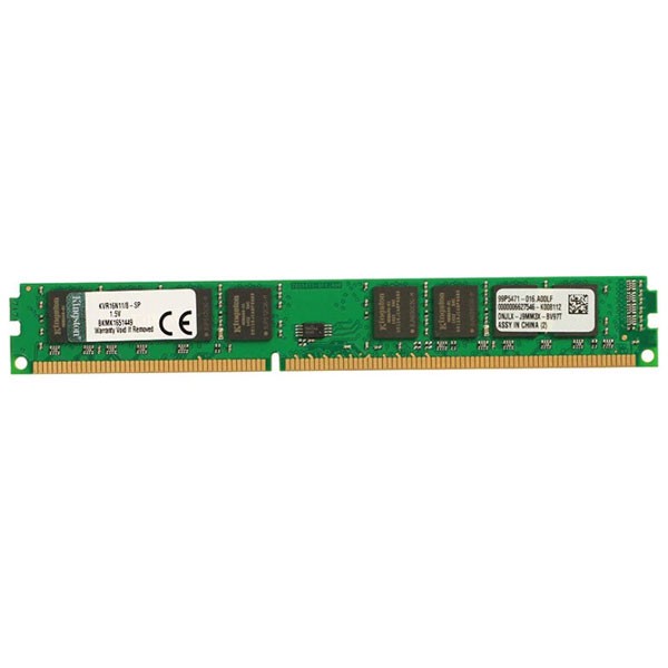 رم دسکتاپ DDR3 با ظرفیت 8 گیگابایت کینگستون مدل KVR16N11 8 PC3-12800، نوع ماژول DIMM، فرکانس 1600 مگاهرتز، تایمینگ CL...جدید
