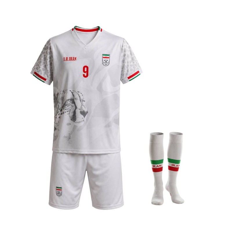 ست 3 تکه لباس ورزشی پسرانه مدل تیم ملی ایران طرح جام جهانی طارمی 2026جدید