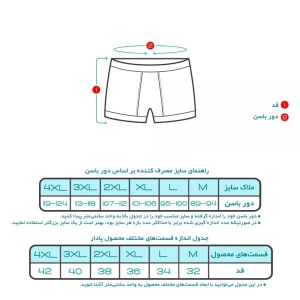 شورت نیم پا مردانه تولیدی پاران مدل نخ پنبه خالص صادراتی مجموعه 3 عددیجدید