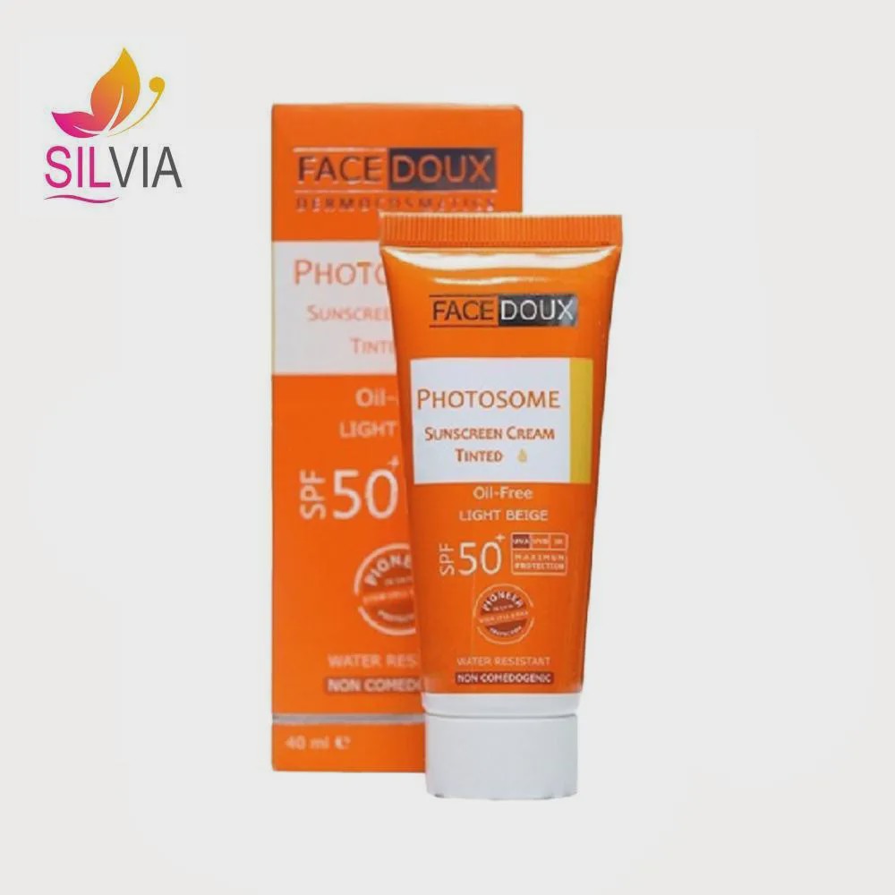 کرم ضدآفتاب رنگی بژ روشن فوتوزوم SPF50 فیس دوکس 40 میل