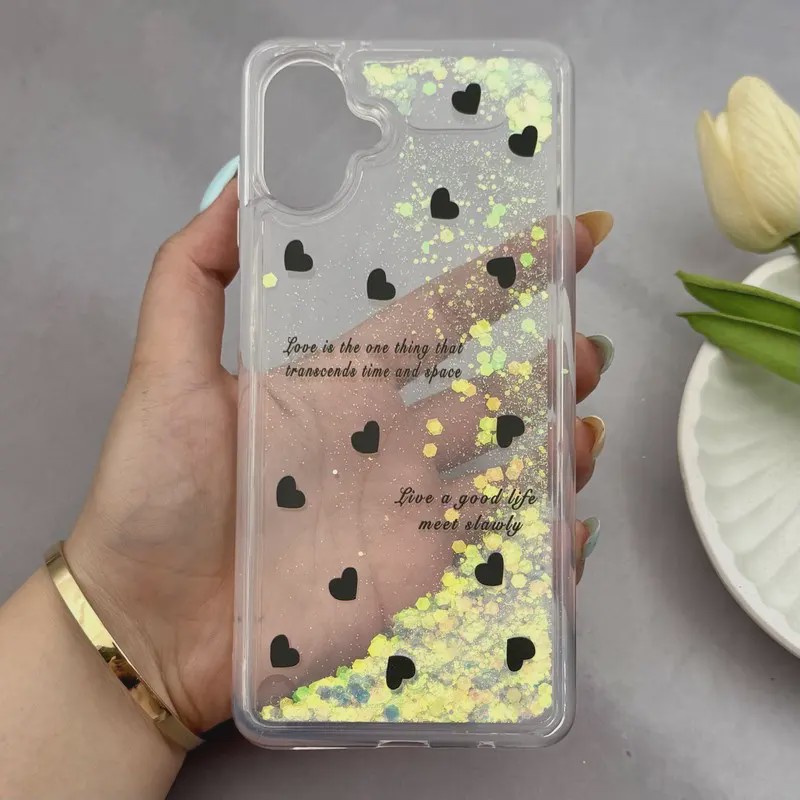 قاب گوشی Galaxy A07 سامسونگ اکلیلی شفاف لاکچری محافظ لنزدار طرح قلب کد E28-160669