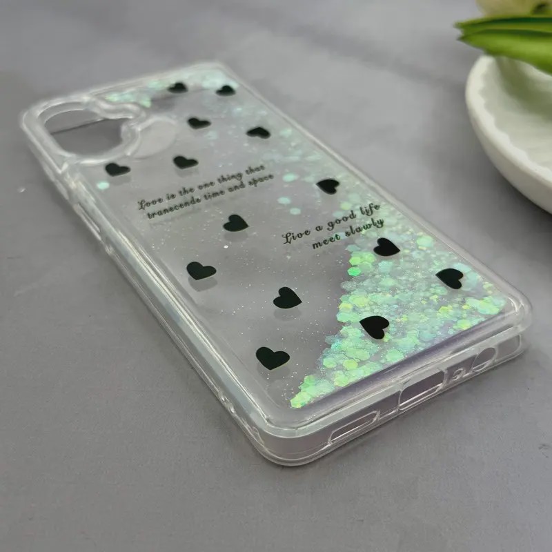 قاب گوشی Galaxy A07 سامسونگ اکلیلی شفاف لاکچری محافظ لنزدار طرح قلب کد E28-160669