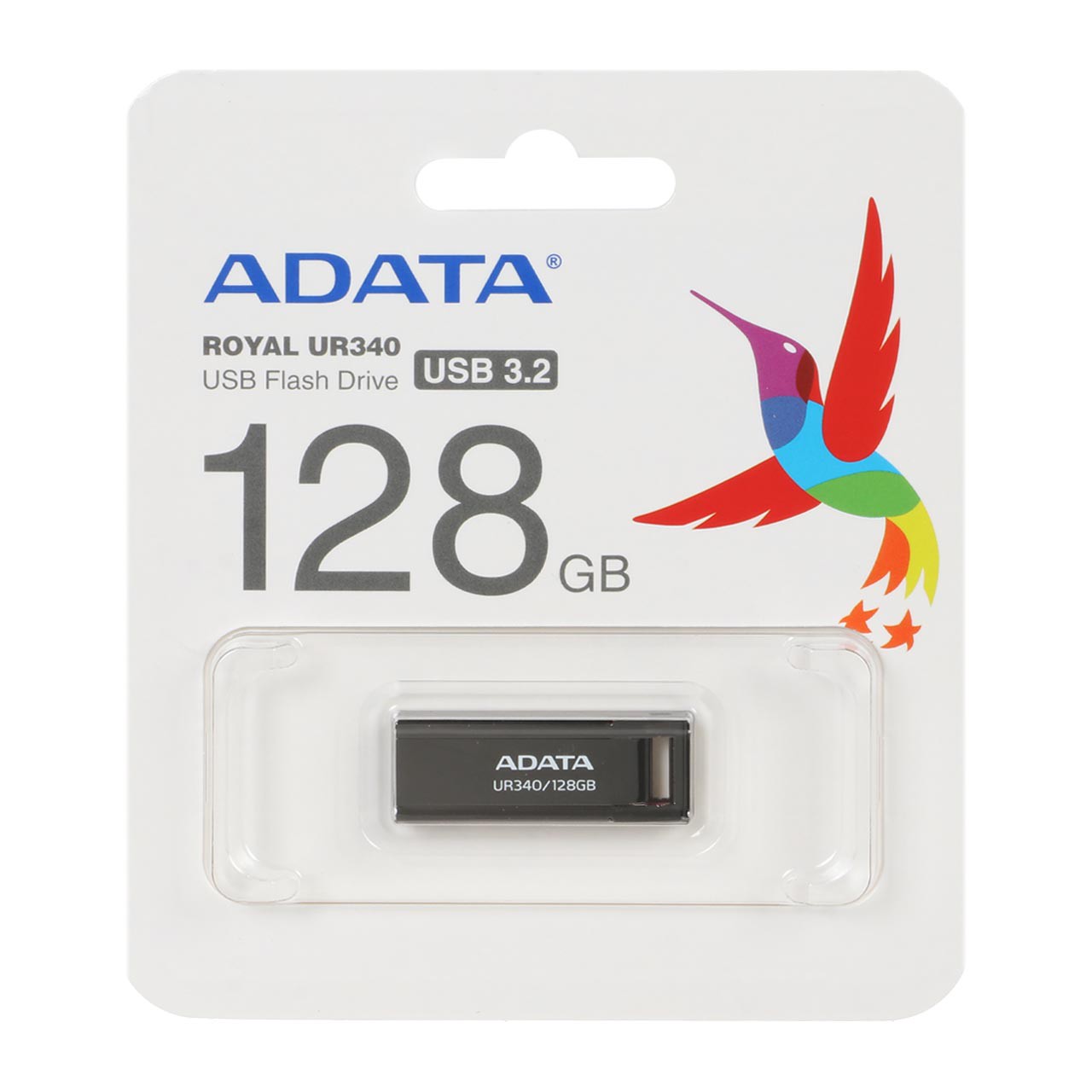 ADATA UR340 USB 3.2 Flash Memory - 128GB مشکی (گارانتی پنج ساله آونگ)جدید